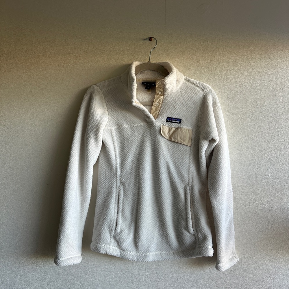 Patagonia Women’s Re-Tool Synchilla Snap-T - XS - white/cream